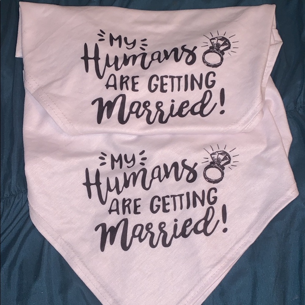 My Humans are Getting Married Dog Bandana